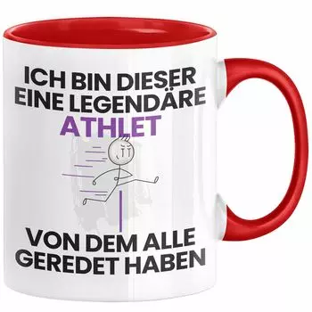 Подарочная кружка для спортсмена. Забавная идея подарка на день рождения для спортсмена. Я — легендарный спортсмен. Все говорили о кофейной кружке (красной) Trendation, красный