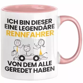 Подарочная кружка «гонщик» Забавная идея подарка на день рождения для гонщиков «Я — этот легендарный гонщик» Все говорили о кофейной кружке (розовой) Trendation, розовый