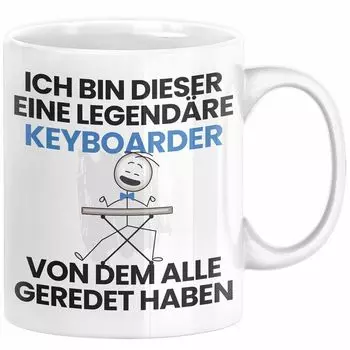 Подарочная кружка клавишника Забавная идея подарка на день рождения для клавишника «Я — этот легендарный клавишник», все говорили о кофейной кружке (белой) Trendation