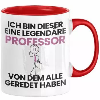 Подарочная кружка «Профессор» Забавная идея подарка на день рождения профессору «Я — легендарный профессор» Все говорили о кофейной кружке (красной) Trendation, красный