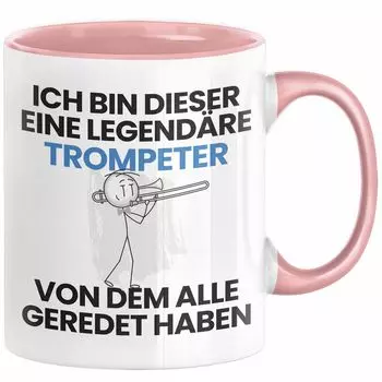 Подарочная кружка Trumpeter Забавная идея подарка на день рождения трубача «Я — этот легендарный трубач» Все говорили о кофейной кружке (розовой) Trendation, розовый