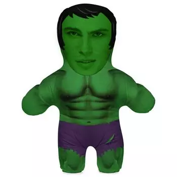 Подарочная подушка ко Дню защиты детей с вашей собственной фотографией Персонализированный забавный фото-подарок с принтом вашего собственного лица Подушка для фотографий высотой 45 см на день рождения Подушка для фотографий Зеленый гигант [091]...