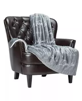 Подарочное одеяло премиум-класса «Я люблю тебя» — «Безусловная любовь вместе навсегда» Подарочное одеяло на годовщину — для женщин и мужчин Девушка-парень Муж Жена (50x65 дюймов) — Розовое Пылевое одеяло Chanasya, серый