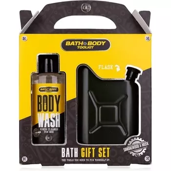 Подарочный набор Accentra Bath + Body Toolkit для мужчин с флягой в форме канистры — набор для ухода за мужчинами с гелем для ванны и душа объемом 100 мл в классном дизайне