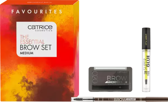 Подарочный набор Brow The Essential Medium 3 шт. 1 шт. Catrice