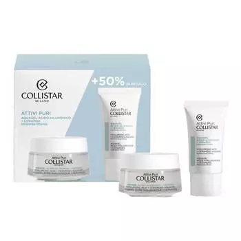 Подарочный набор Collistar Attivi Puri Crema-aquagel Hyaluronic Acid + Ceramides, 2 предмета