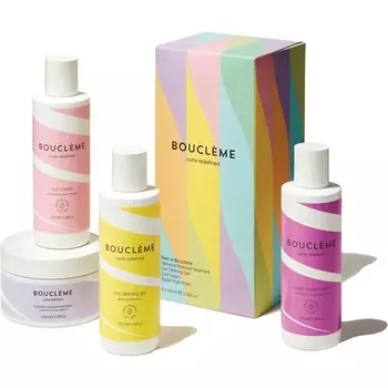 Подарочный набор Curl Defining Gel Curl Cream Super Holder Styler и Intensive Moisture Treatment, не тестируется на животных и на растительной основе, 4 x 100 мл Bouclme