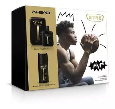 Подарочный набор (дезодорант-спрей 150мл + туалетная вода 50мл) 200мл STR8 Ahead
