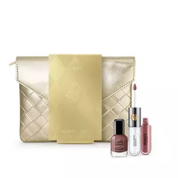 Подарочный набор для губ и рук 02 коричневое адажио Kiko Milano Holiday Premire Forever Together Makeup Gift Set, 1 комплект