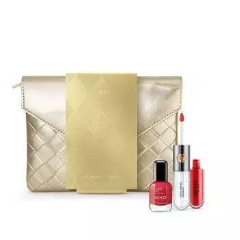 Подарочный набор для губ и рук 03 красный дуэт Kiko Milano Holiday Premire Forever Together Makeup Gift Set, 1 комплект