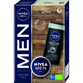 Подарочный набор для ухода за телом Deep Active Nivea