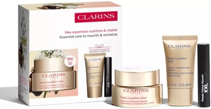 Подарочный набор для зрелой кожи Clarins Nutri-Lumire Collection, 492,20