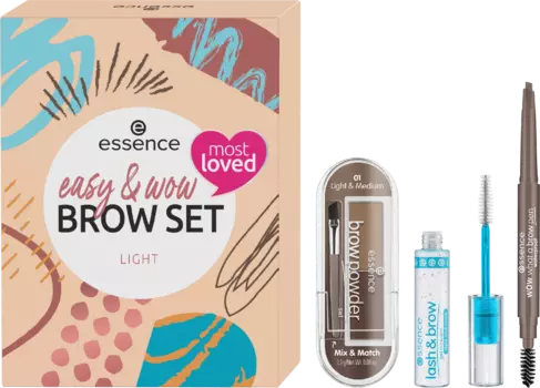 Подарочный набор Easy Wow Brow Light 3 шт. 1 шт. essence