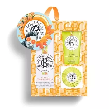 Подарочный набор Fleur D'Osmanthus 3,4 жидких унции спрея 1,7 жидких унций мыла 1,7 жидких унций геля для душа, Roger & Gallet