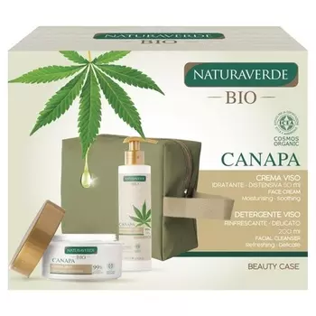 Подарочный набор Hemp с очищающим кремом в пошете Naturaverde
