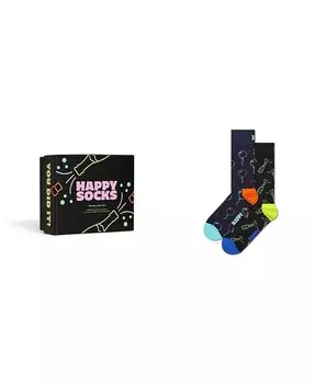 Подарочный набор из 2 носков You Did It Happy Socks, черный