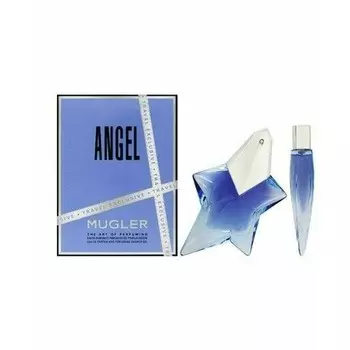 Подарочный набор из 2 предметов Angel by Thierry Mugler - 1,7 унции парфюмированной воды спрея многоразового использования + 0,3 унции парфюмированной воды спрея для сумочки