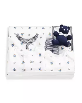 Подарочный набор из 7 предметов из хлопка для мальчиков Ralph Lauren Polo Bear - для малышей, белый