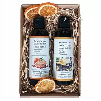 Подарочный набор из двух масел апельсин корица сладкая ваниль 150 мл Aurora