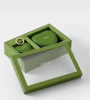 Подарочный набор «Кожаное сердце» Tilly OSPREY LONDON, зеленый