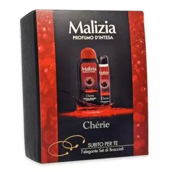 Подарочный набор Malizia для женщин с дезодорантом 100 мл, пеной для душа и 2 браслетами