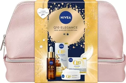 Подарочный набор Nivea для женщин Крем + Сыворотка Q10 Elegance 2024