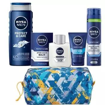 Подарочный набор Nivea Men Protect & Care для мужчин, косметичка