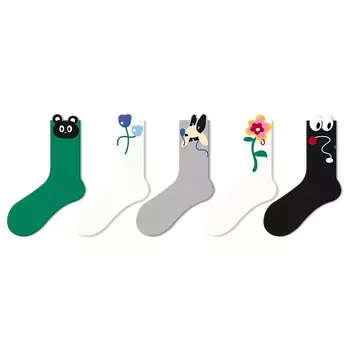 Подарочный набор носков 5 шт. унисекс JKN, 5 Pack (Animal Irregular Shape Style B)