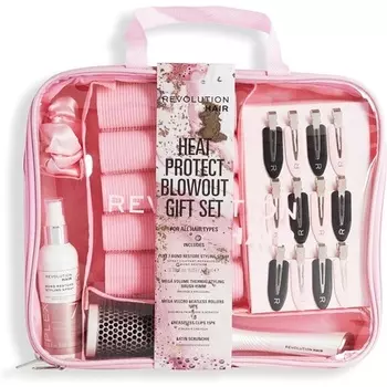 Подарочный набор Revolution Haircare Plex Heat Protect Blowout, набор из 6 продуктов с сумкой