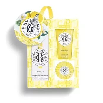 Подарочный набор Roger & Gallet Cedrat 3,4 жидких унции Спрей 1,7 жидких унций Мыло 1,7 жидких унций Гель для душа