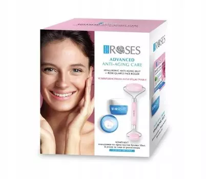 Подарочный набор Roses Anti Age Cream плюс ролик для лица Inna marka