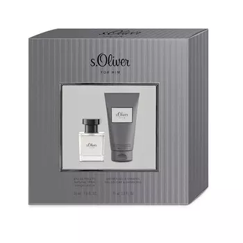 Подарочный набор s.Oliver For Him Свежая игристая мужская вода для незабываемых моментов Туалетная вода 30 мл и гель для душа 75 мл