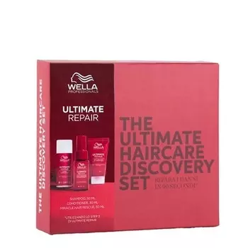 Подарочный набор Wella Professionals ULTIMATE REPAIR Профессиональный шампунь 50 мл Увлажняющий кондиционер 30 мл Miracle Hair Rescue 30 мл для всех типов волос