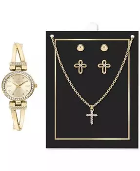 Подарочный набор женских часов-браслета 26 мм Jessica Carlyle, золото