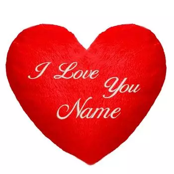 ПОДАРОК НА ДЕНЬ СВЯТОГО ВАЛЕНТИНА Для него или для нее — Персонализированная подушка (35 х 40 см) в форме сердца «Я ЛЮБЛЮ ТЕБЯ» + вышитый текст с вашим собственным именем; Пушистая Минки; На юбилей, день рождения, День матери [091] Ferocity