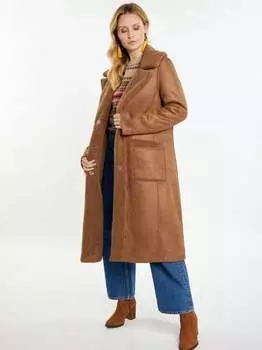 Поддельное пальто Usha, коричневый