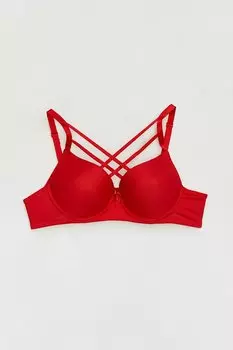 Поддерживаемый бюстгальтер Fullamoda, красный