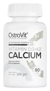 Поддержка костей и зубов OstroVit Witamina D3 + K2 + Wap