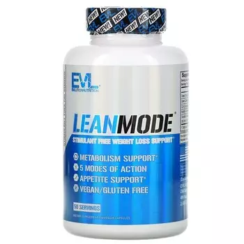 Поддержка потери веса EVLution Nutrition LeanMode без стимуляторов, 150 растительных капсул