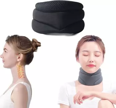 Поддержка шеи от храпа, поддержка шеи от боли в шее и поддержка для мужчин во время сна, шейный отдел позвоночника, шейный бандаж (черный) yozhiqu
