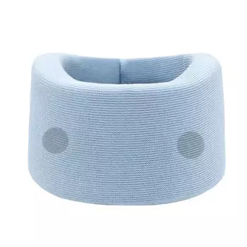 Поддержка шеи Высокая эластичность Не деформируется Съемный грязеотталкивающий материал Эффективно снимает боль в шее Эргономичный дизайн Офисная поддержка шеи Изготовлена из мягкой пены для повседневной жизни-Светло-голубой, Размеры: S Hameb