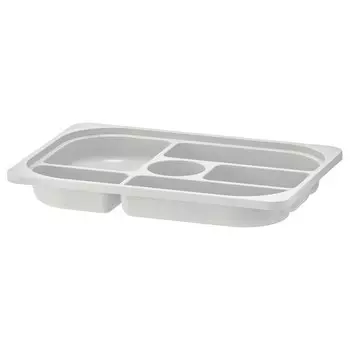 Поддон для хранения с отделениями IKEA, 42x30x5 см, серый