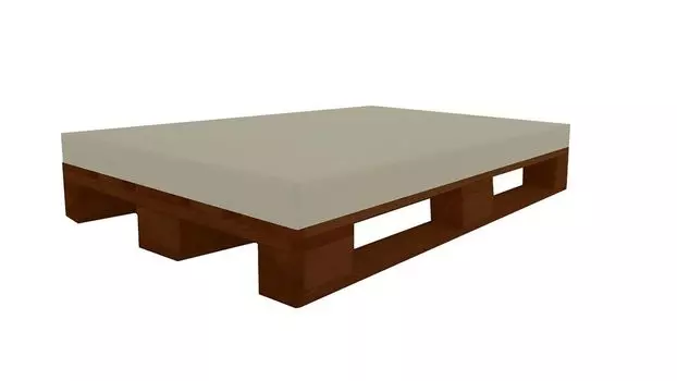 ПОДДОННАЯ ПОДУШКА (120х80х8 см (Мандарин) МАТРАСНАЯ ПОДУШКА С искусственной кожей, огнестойкая MVSS 302 - ПЕНА, стабилизированная УФ-излучением ДЛЯ ЕВРОПАЛИТКИ - RG40/60 FIRM Dibapur, серый