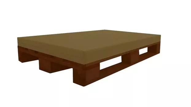 ПОДДОННАЯ ПОДУШКА (120x80x12 см (антрацит) МАТРАСНАЯ ПОДУШКА С искусственной кожей, огнестойкая MVSS 302 - ПЕНА, стабилизированная УФ-излучением ДЛЯ ЕВРОПАЛИТЫ - RG40/60 FIRM Dibapur, оранжевый