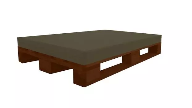 ПОДДОННАЯ ПОДУШКА (120x80x12 см (Лимонад) МАТРАСНАЯ ПОДУШКА С искусственной кожей огнестойкий MVSS 302 - ПЕНА, стабилизированная УФ-излучением ДЛЯ ЕВРОПАЛИТКИ - RG40/60 FIRM Dibapur, коричневый