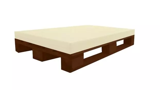 ПОДДОННАЯ ПОДУШКА (120x80x8 см (жемчужный) МАТРАСНАЯ ПОДУШКА С искусственной кожей, негорючей MVSS 302 - ПЕНА, стабилизированная УФ-излучением ДЛЯ ЕВРОПАЛИТКИ - RG40/60 FIRM Dibapur, белый