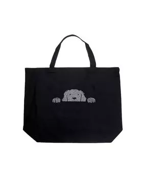 Сумка Word Art LA Pop Art Peeking Dog, черный