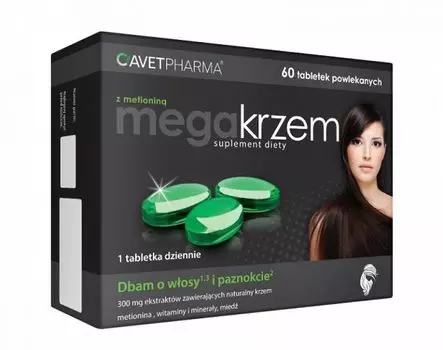 Подготовка для волос и ногтей Avet Pharma Mega Krzem z Metionin, 60 шт