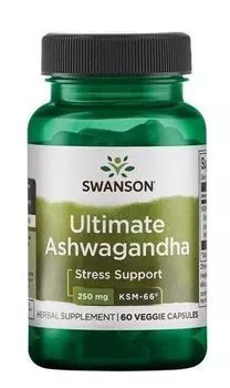 Подготовка к памяти и концентрации Swanson Ashwagandha KSM-66, 60 шт