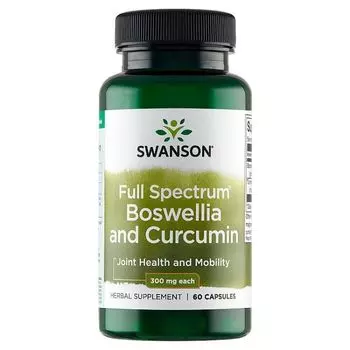 Подготовка к суставам Swanson Full Spectrum Boswellia & Curcumin 500 mg, 60 шт